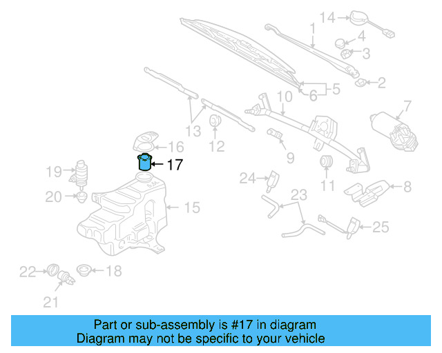 Washer Fluid Strainer 4A0-955-485 - View 23