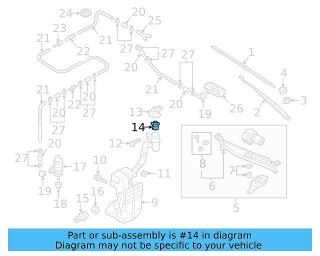 Washer Fluid Strainer 4A0-955-485 - View 24