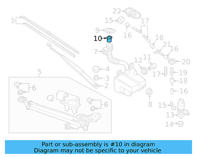 Washer Fluid Strainer 4A0-955-485 - View 25
