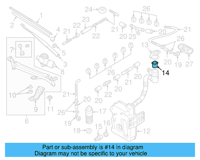 Washer Fluid Strainer 4A0-955-485 - View 31