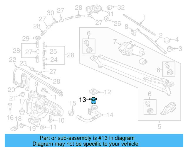 Washer Fluid Strainer 4A0-955-485 - View 32