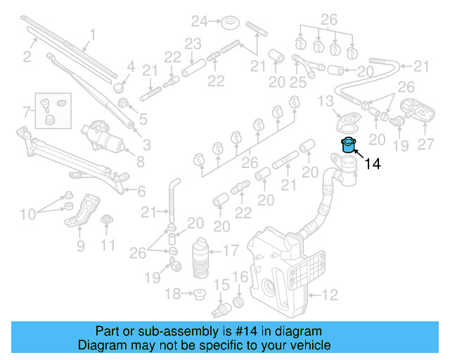 Washer Fluid Strainer 4A0-955-485 - View 34