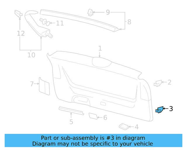 Lower Center Pillar Trim Clip 4A0-867-276-B - View 254