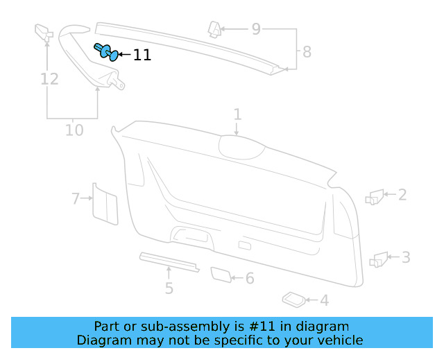 Lower Center Pillar Trim Clip 4A0-867-276-B - View 226