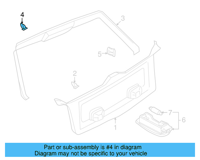 Upper Center Pillar Trim Clip 4B0-867-276-A - View 10
