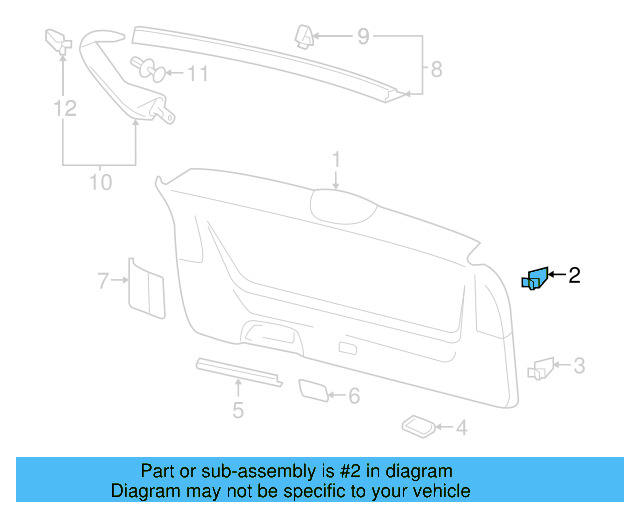 Lower Center Pillar Trim Clip 4A0-867-276-B - View 247