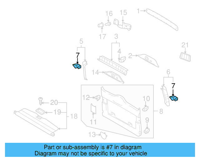 Windshield Pillar Trim Clip 4A0-867-276 - View 24