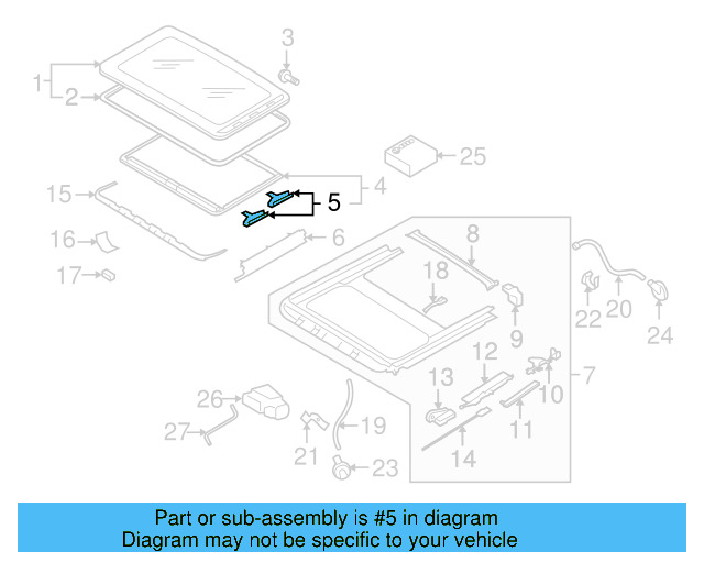 Sunshade Guide 4B0-877-165 - View 47