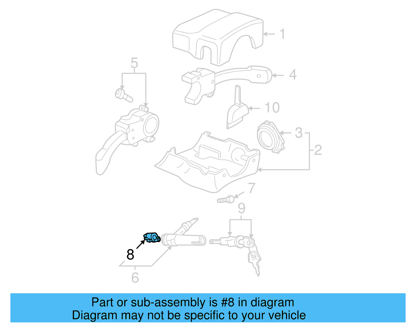 Ignition Switch 4B0-905-849 - View 7