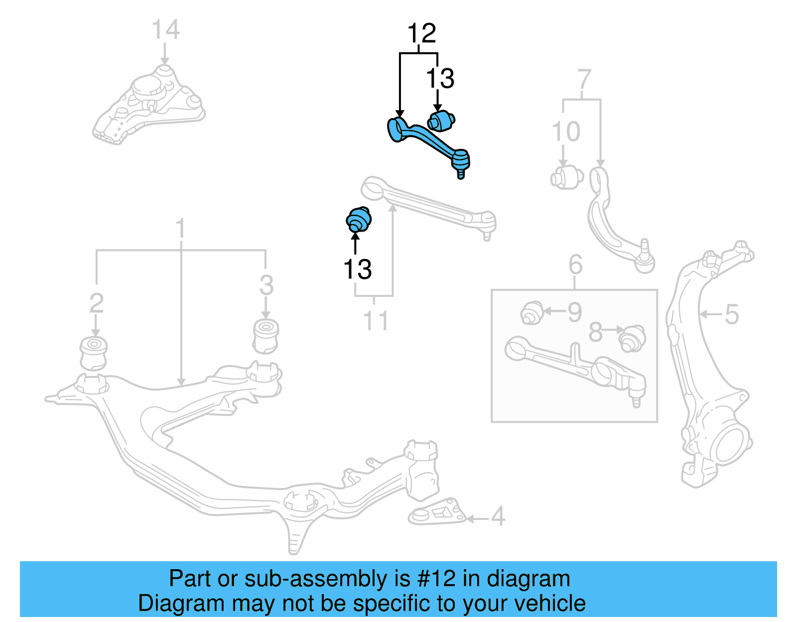 Rear Upper Control Arm 4D0-407-509-J - View 6