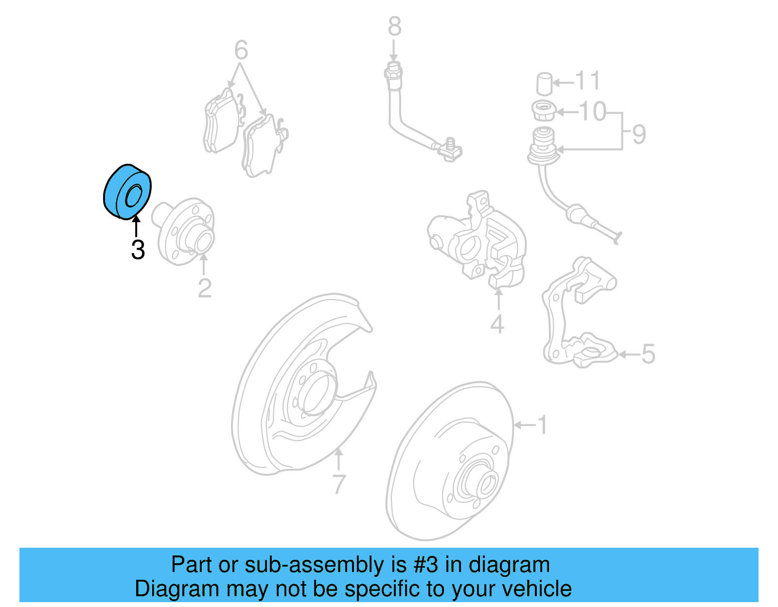 Rear Wheel Bearing 4D0-407-625-H - View 3