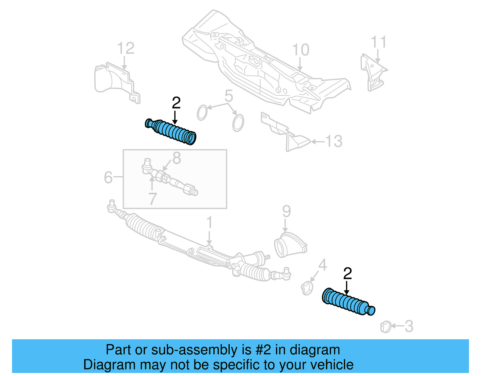 Tie Rod Boot 8D0-419-831-K - View 5