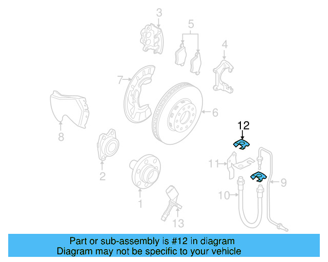 Brake Hydraulic Line Bracket 4D0-611-715-B - View 15