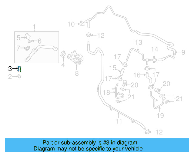 Upper Hose Retainer Spring 4E0-121-142 - View 58