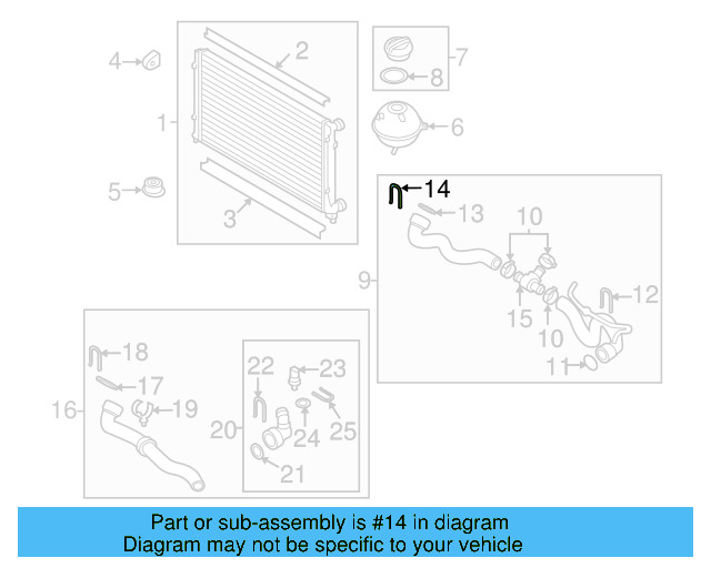 Upper Hose Retainer Spring 4E0-121-142 - View 20