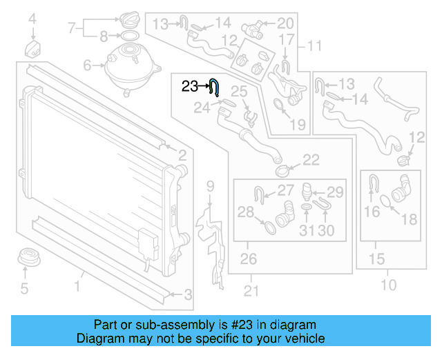 Upper Hose Retainer Spring 4E0-121-142 - View 67