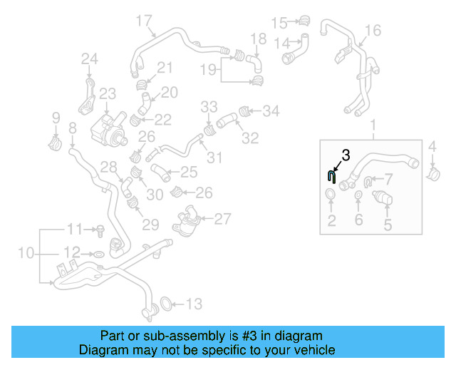 Upper Hose Retainer Spring 4E0-121-142 - View 27