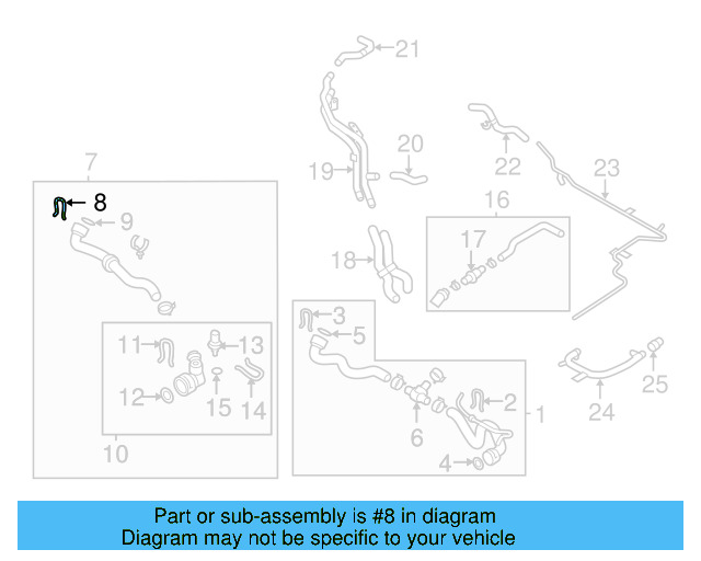 Upper Hose Retainer Spring 4E0-121-142 - View 59