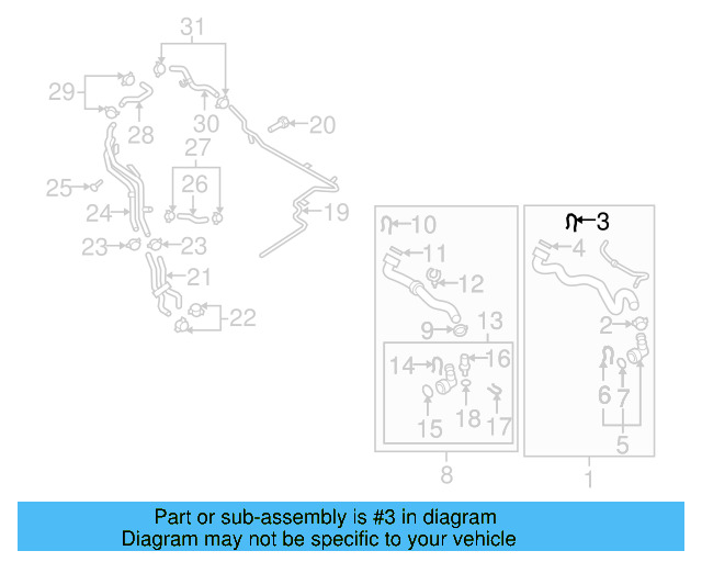 Upper Hose Retainer Spring 4E0-121-142