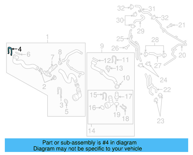 Radiator Coolant Hose Seal 4E0-121-666 - View 56