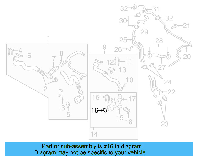 Water Hose Assembly Upper Seal N-907-653-01 - View 230