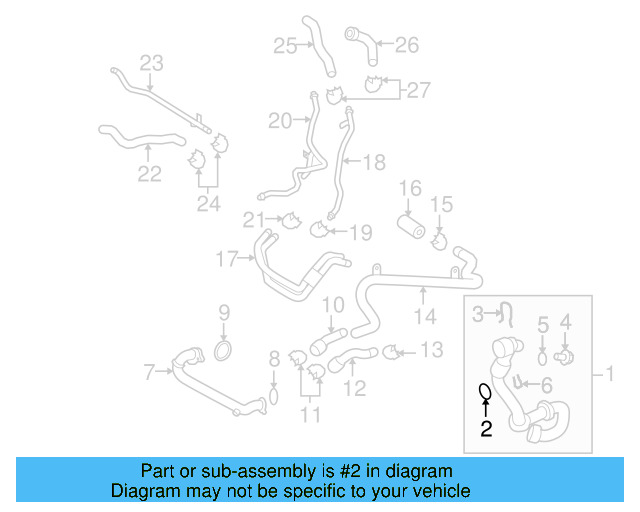 Radiator Coolant Hose Seal 4E0-121-666 - View 34