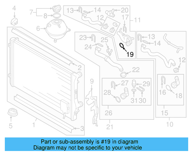 Water Hose Assembly Upper Seal N-907-653-01 - View 259
