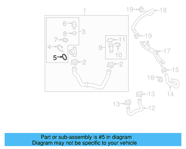 Radiator Coolant Hose Seal 4E0-121-666 - View 52