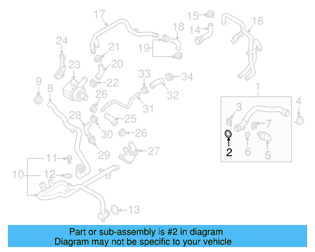 Radiator Coolant Hose Seal 4E0-121-666 - View 60