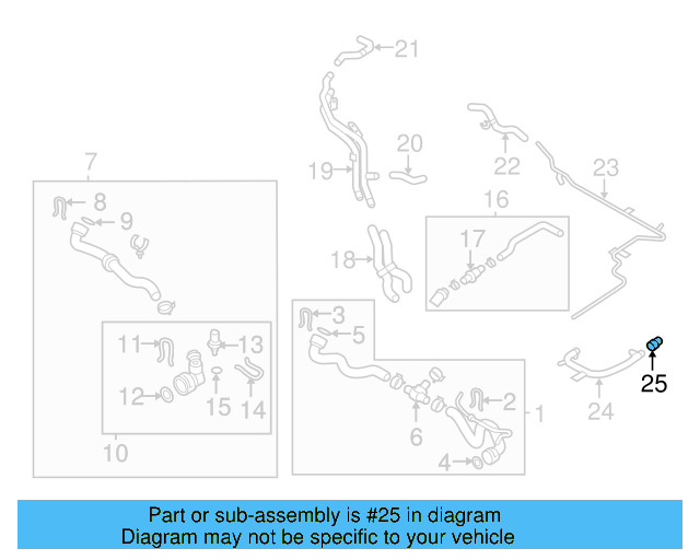 Water Hose Assembly Upper Seal N-907-653-01 - View 237
