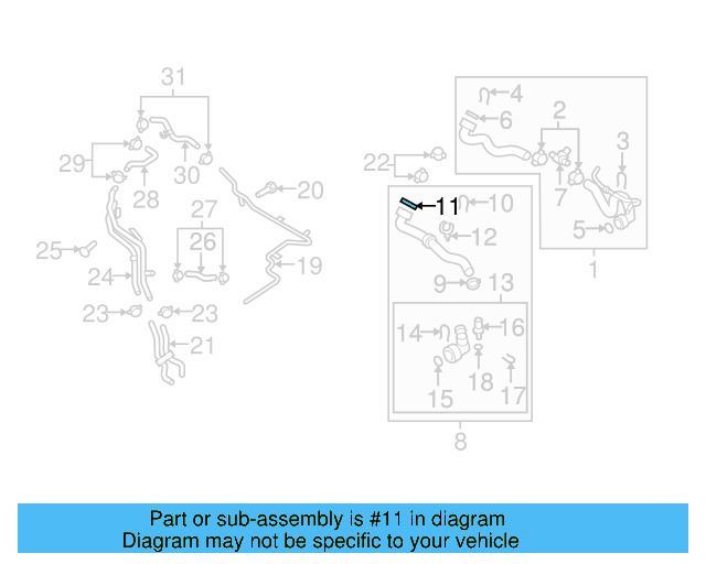 Radiator Coolant Hose Seal 4E0-121-666 - View 67