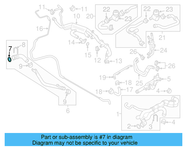 Radiator Coolant Hose Seal 4E0-121-666 - View 13