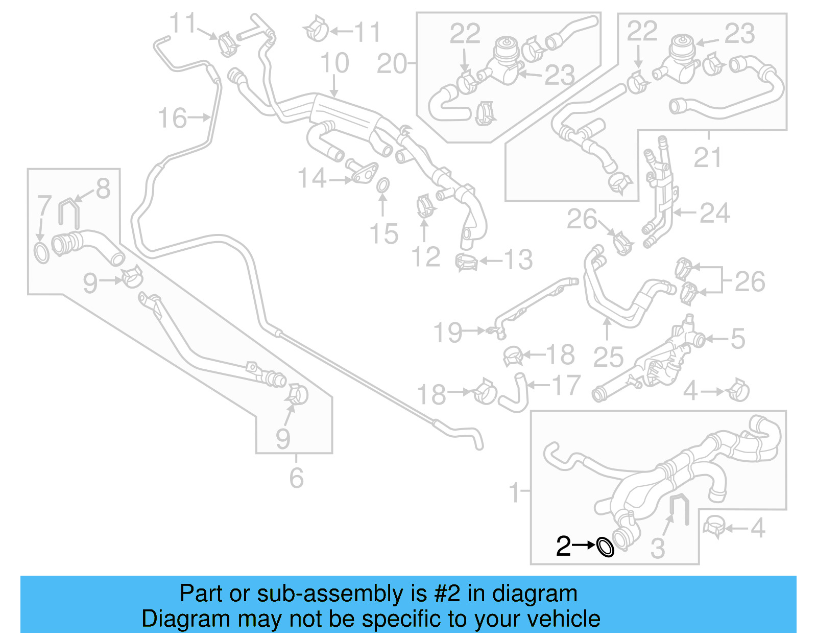 Radiator Coolant Hose Seal 4E0-121-666 - View 74