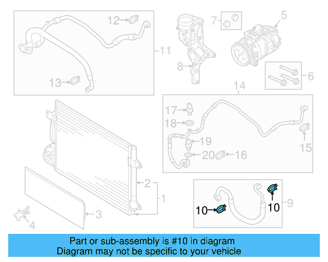 Expansion Valve Upper Seal 8E0-260-749-D - View 105