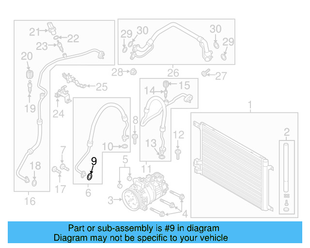 A/C Refrigerant Line O 4E0-260-749-A - View 17