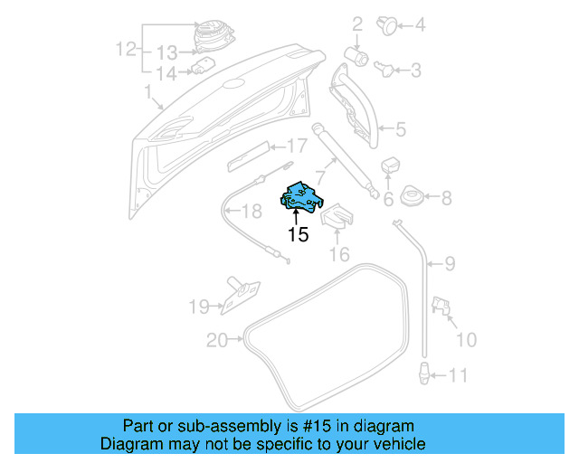 Deck Lid Latch 4F5-827-505-D - View 19