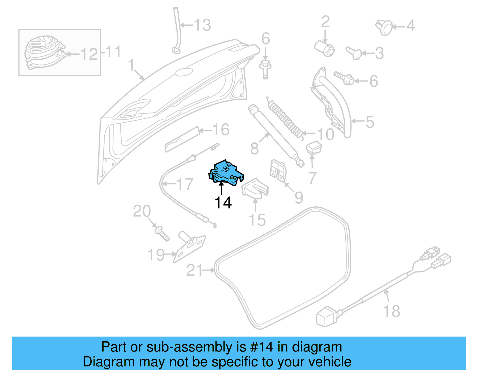 Deck Lid Latch 4F5-827-505-D - View 12