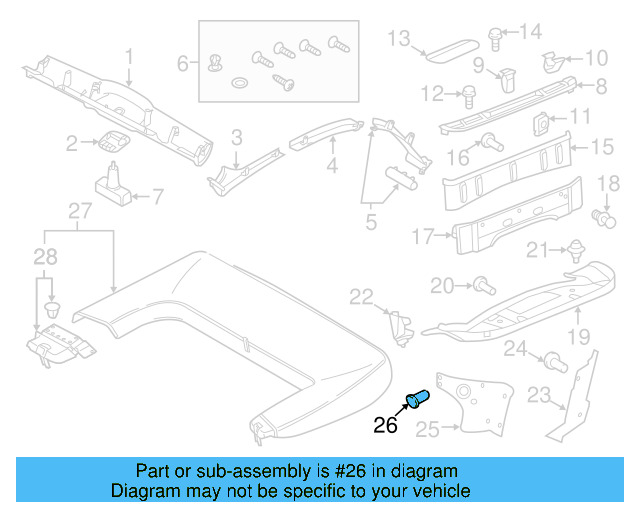 Wheelhouse Trim Clip 4G0-867-632 - View 13