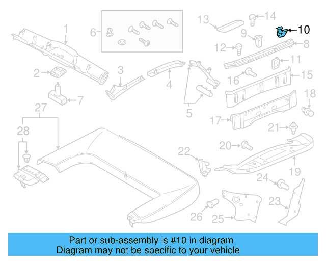 Wheelhouse Trim Clip 4G0-867-632