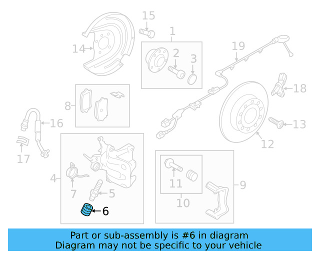 Bleeder Valve Dust Cap 4H0-611-483 - View 18