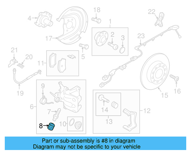 Bleeder Valve Dust Cap 4H0-611-483 - View 61