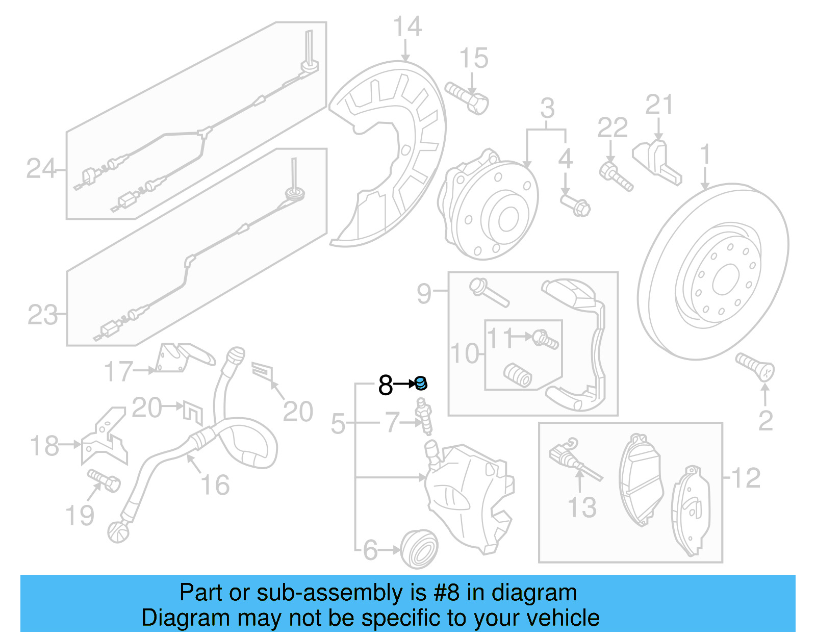 Bleeder Valve Dust Cap 4H0-611-483 - View 19