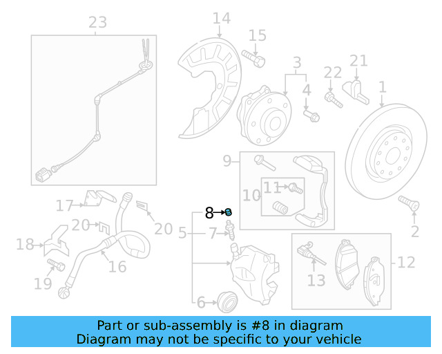 Bleeder Valve Dust Cap 4H0-611-483 - View 24