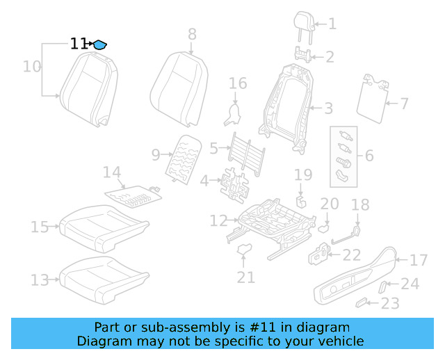 Seat Back Cover Escutcheon 4H0-881-680-B-ZA2 - View 8