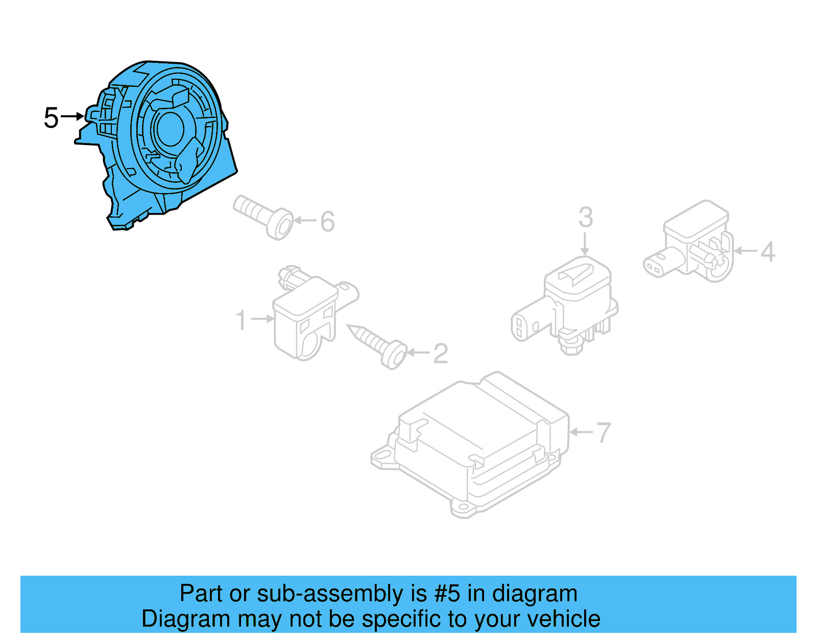 Clock Spring 4H0-953-568-M - View 6