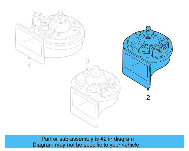 Low Note Horn 8W0-951-221 - View 20