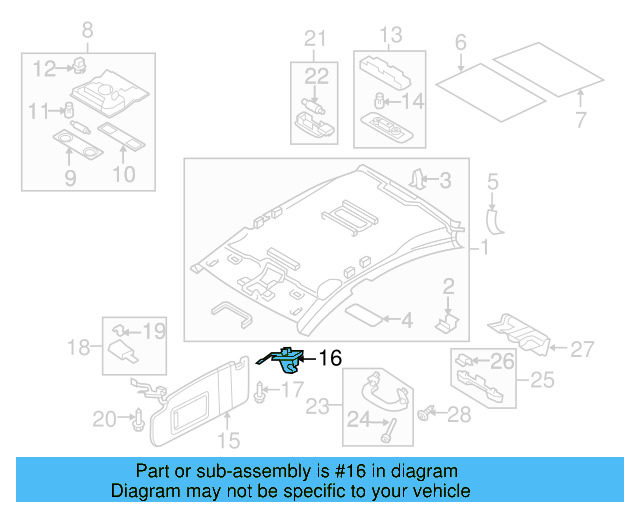 Sun Visor Holder 1K0-857-561-B-82V
