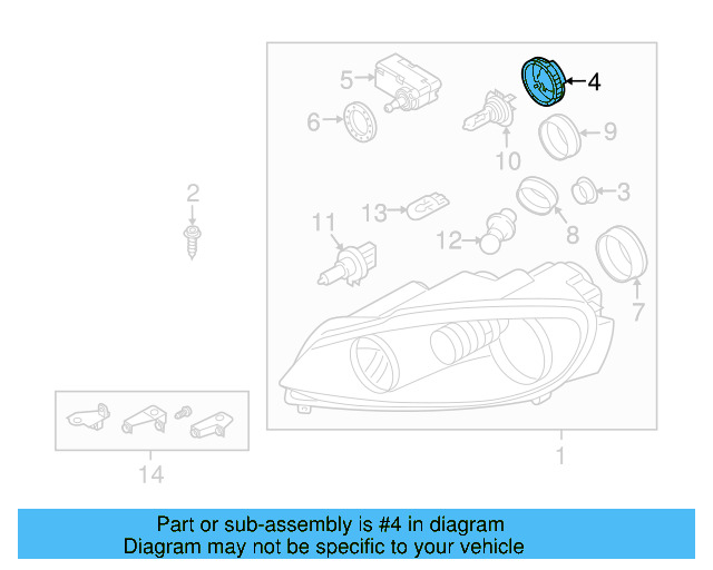 Low Beam Bulb Mount 5K0-941-109-C - View 46