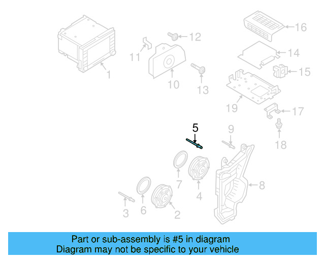 Rear Speaker Rivet N-911-823-01 - View 4