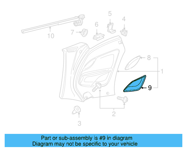 Speaker Grille 1Q0-868-149-A-95T - View 3